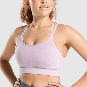 Gymshark Adapt Marl Seamless Sports Bra in Light Purple Women’s Size Small